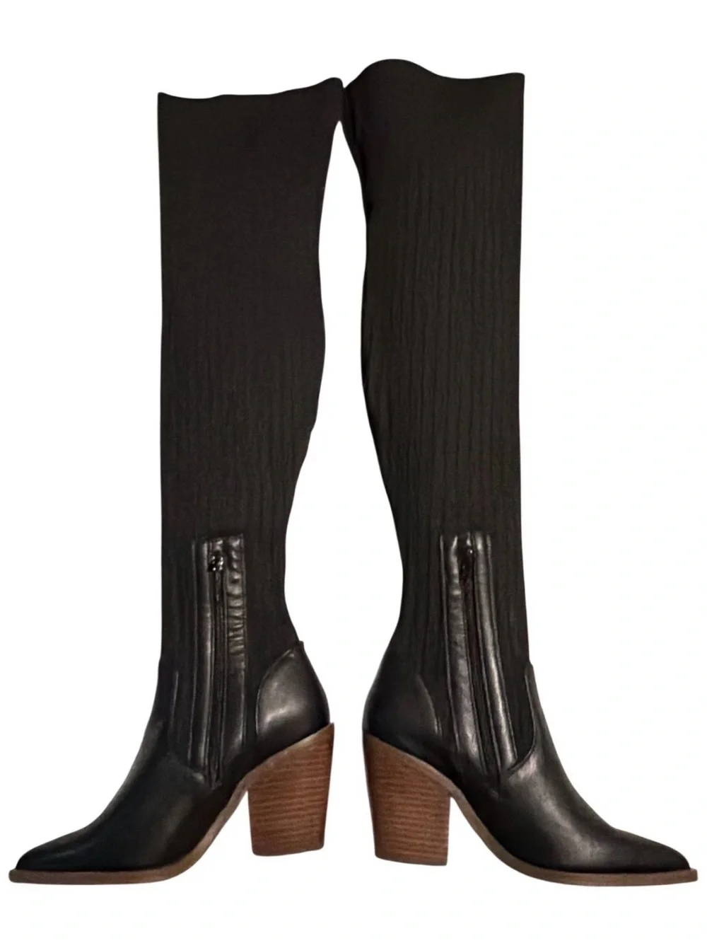 High heeled Sock Over the Knee Boots
